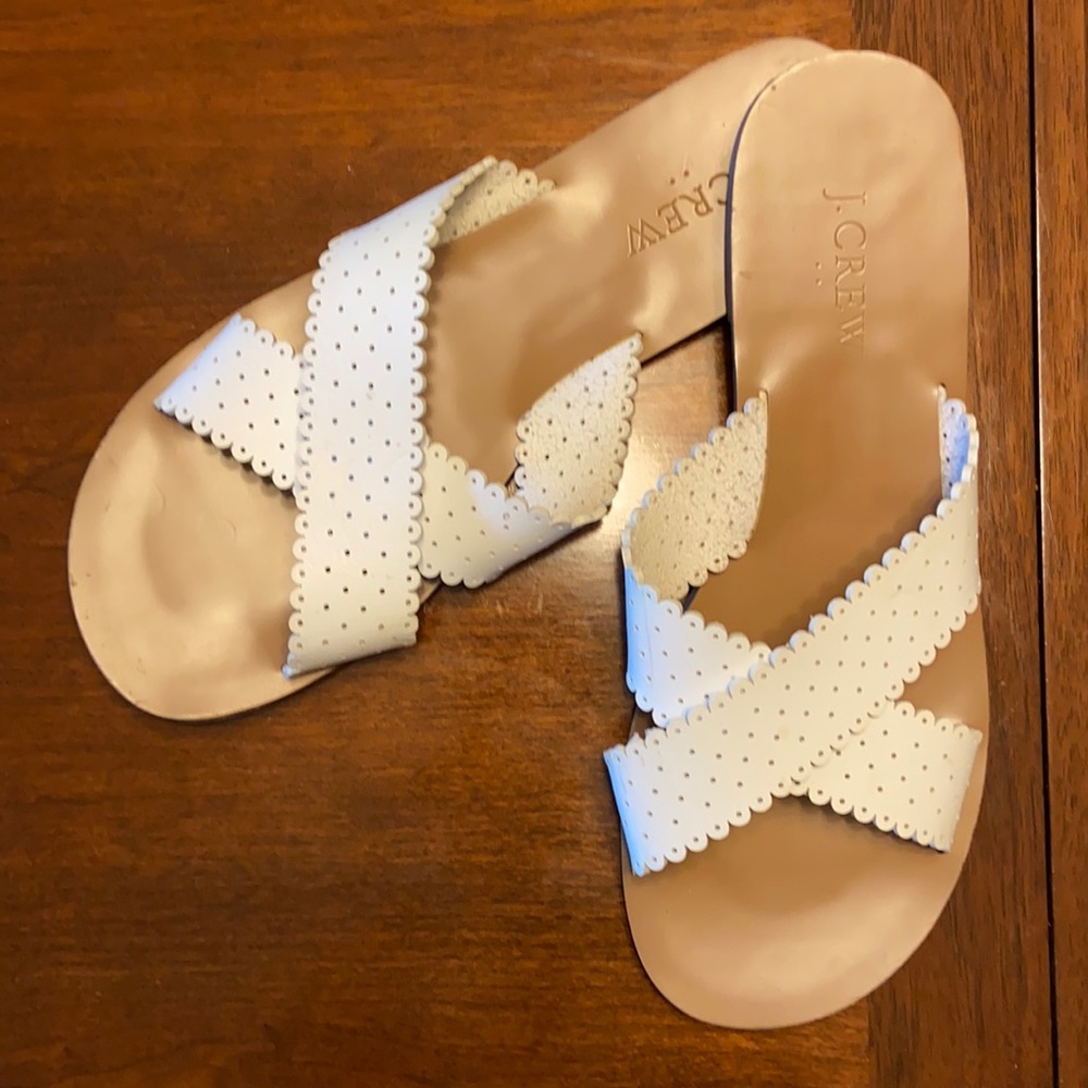 J. Crew White Sandals